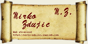 Mirko Zdujić vizit kartica